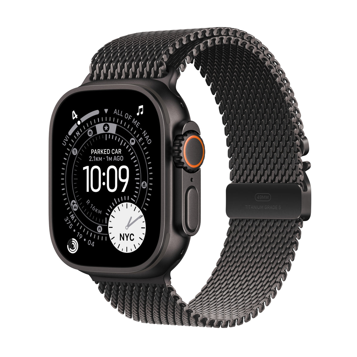Apple Watch Ultra 3 GPS + Cellular 49mm Black Titanium Case with Black Titanium Milanese Loop - Large | MF1T4DH/A from Apple - DID Electrical