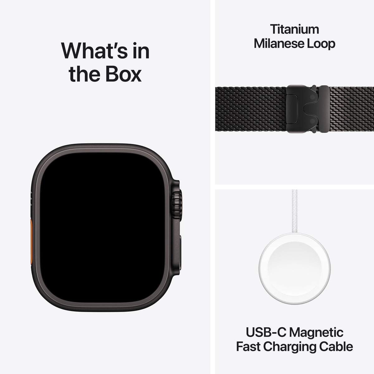 Apple Watch Ultra 3 GPS + Cellular 49mm Black Titanium Case with Black Titanium Milanese Loop - Large | MF1T4DH/A from Apple - DID Electrical
