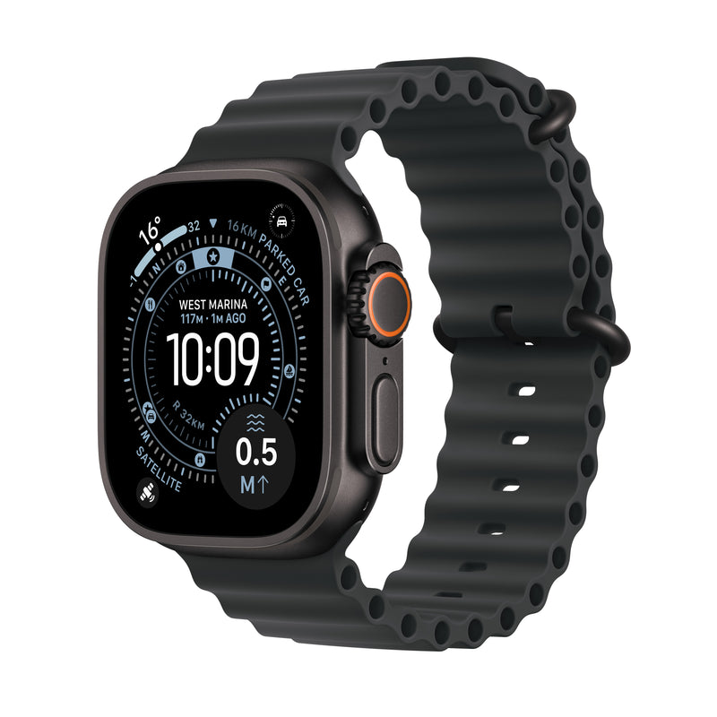 Apple Watch Ultra 3 GPS + Cellular 49mm Black Titanium Case with Black Ocean Band | MF0J4DH/A from Apple - DID Electrical