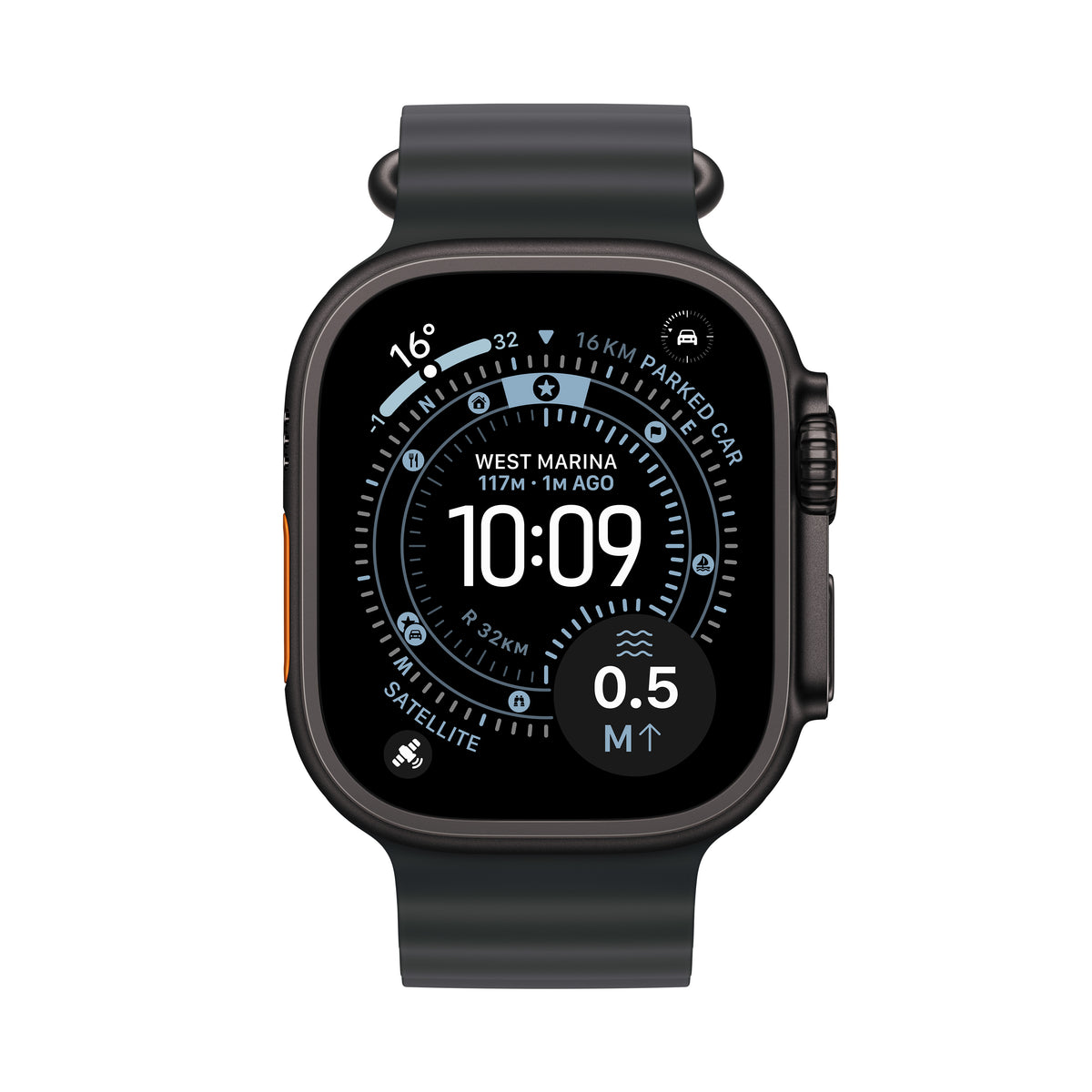 Apple Watch Ultra 3 GPS + Cellular 49mm Black Titanium Case with Black Ocean Band | MF0J4DH/A from Apple - DID Electrical