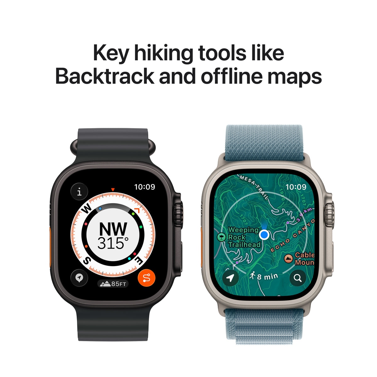 Apple Watch Ultra 3 GPS + Cellular 49mm Black Titanium Case with Black/Charcoal Trail Loop - M/L | MF1H4DH/A from Apple - DID Electrical
