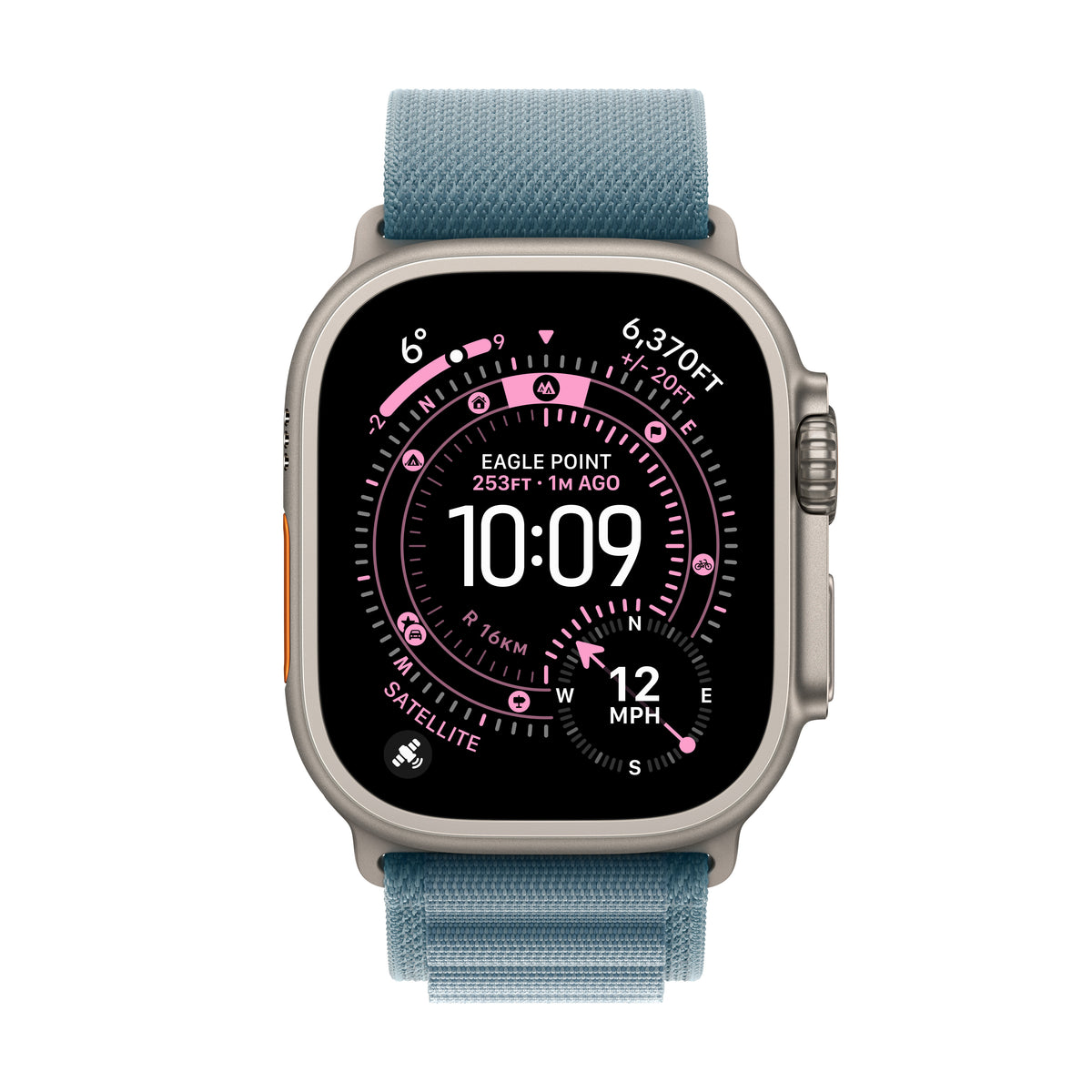 Apple Watch Ultra 3 GPS + Cellular 49mm Natural Titanium Case with Light Blue Alpine Loop - Medium | MEWM4DH/A from Apple - DID Electrical