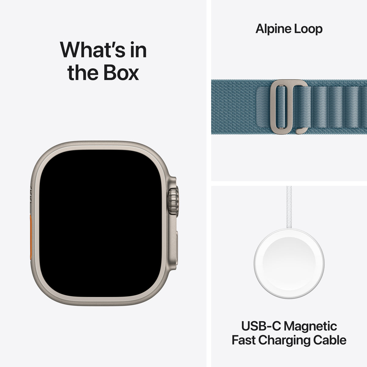 Apple Watch Ultra 3 GPS + Cellular 49mm Natural Titanium Case with Light Blue Alpine Loop - Small | MEWK4DH/A from Apple - DID Electrical