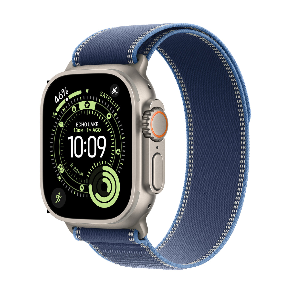 Apple Watch Ultra 3 GPS + Cellular 49mm Natural Titanium Case with Blue/Bright Blue Trail Loop - S/M | MEWR4DH/A from Apple - DID Electrical