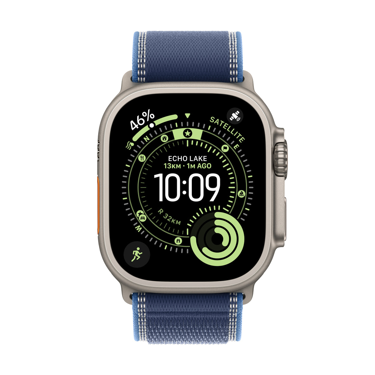 Apple Watch Ultra 3 GPS + Cellular 49mm Natural Titanium Case with Blue/Bright Blue Trail Loop - S/M | MEWR4DH/A from Apple - DID Electrical