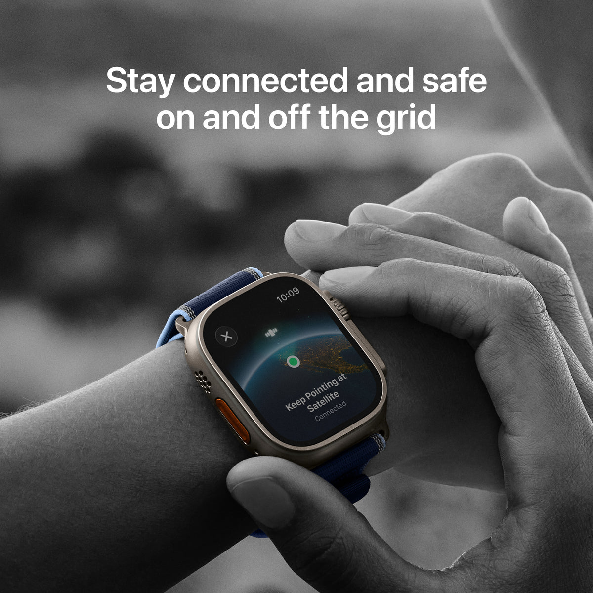 Apple Watch Ultra 3 GPS + Cellular 49mm Natural Titanium Case with Blue/Bright Blue Trail Loop - S/M | MEWR4DH/A from Apple - DID Electrical