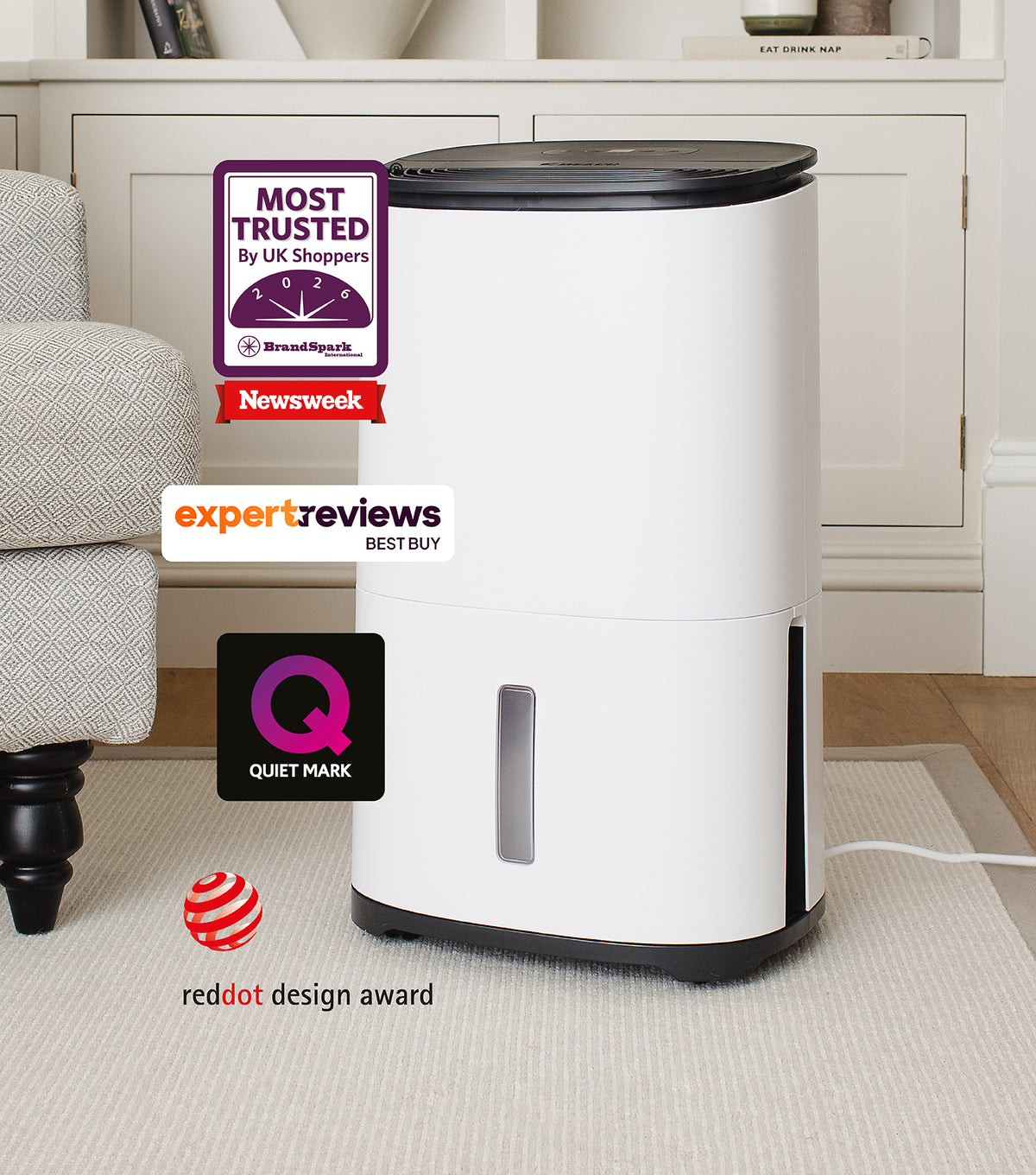 MeacoDry Arete One 20L Dehumidifier / Air Purifier - White | 44006ARETE