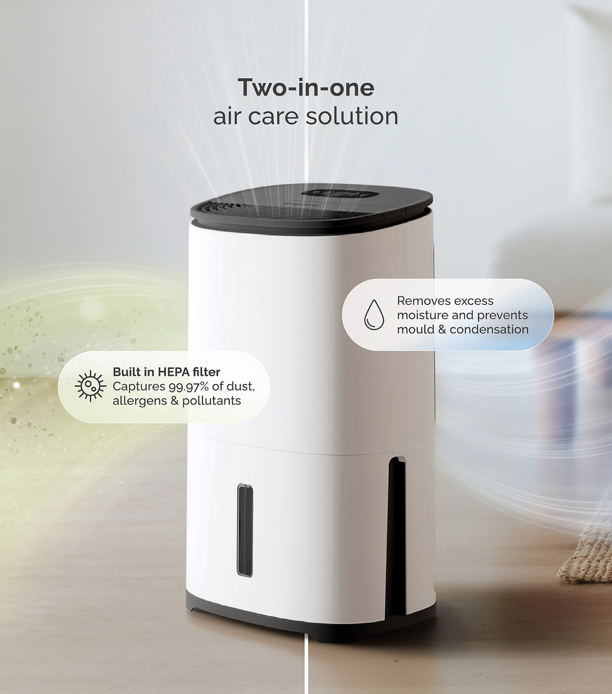MeacoDry Arete One 20L Dehumidifier / Air Purifier - White | 44006ARETE