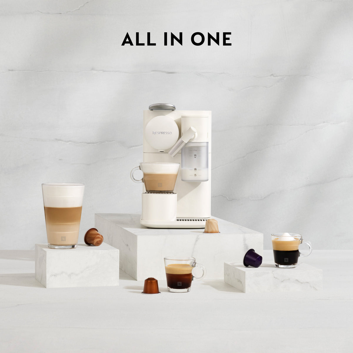DeLonghi Lattissima One Nespresso Coffee Machine - White | EN510.W from DeLonghi - DID Electrical
