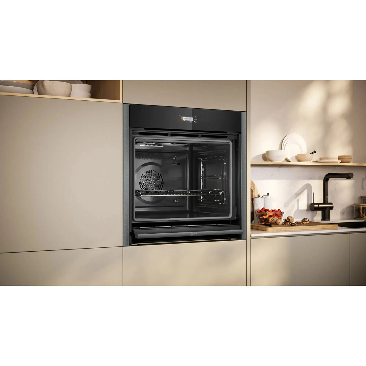 Neff N70 71L Built-In Electric Single Oven - Graphite Grey | B54CR71G0B from Neff - DID Electrical