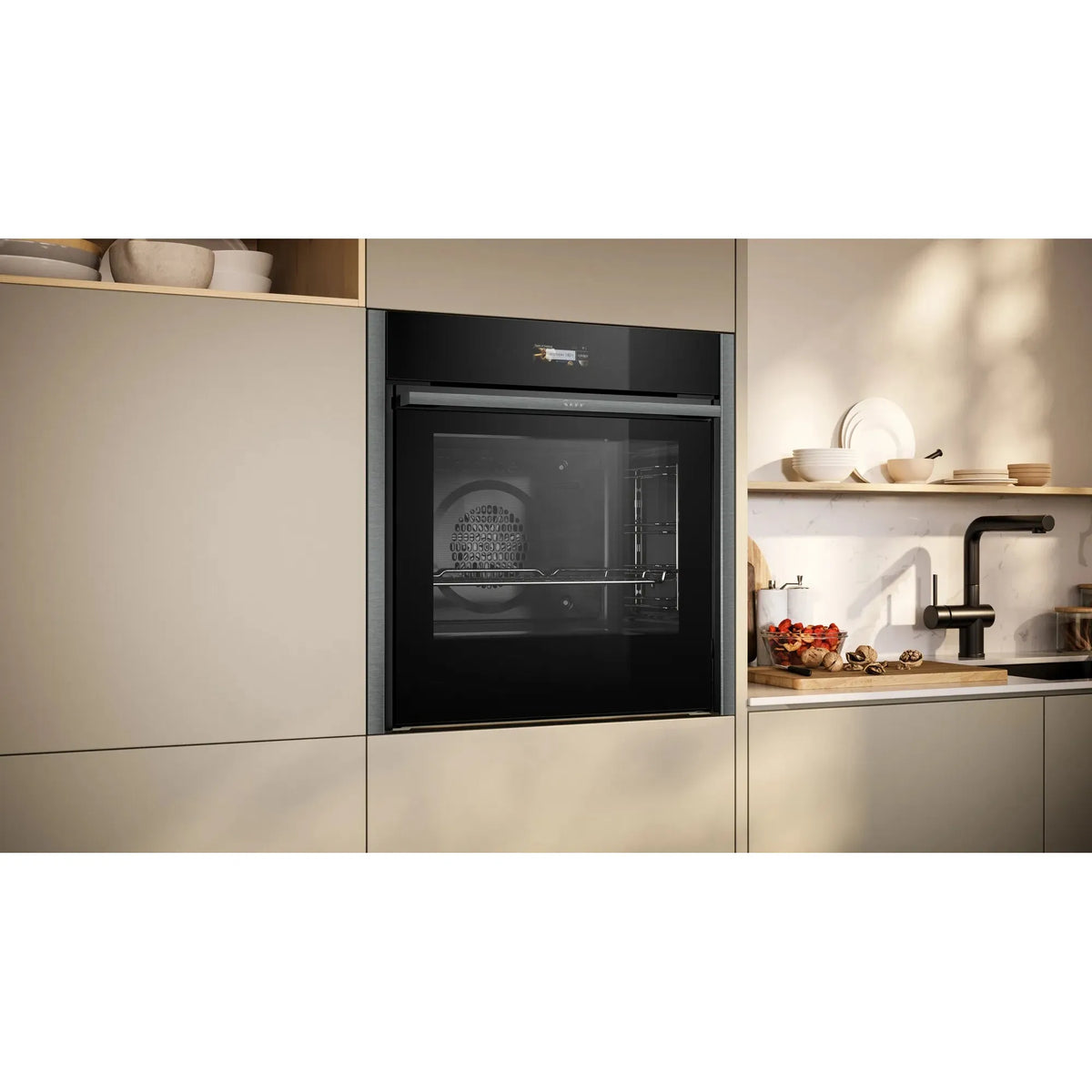 Neff N70 71L Built-In Electric Single Oven - Graphite Grey | B54CR71G0B from Neff - DID Electrical