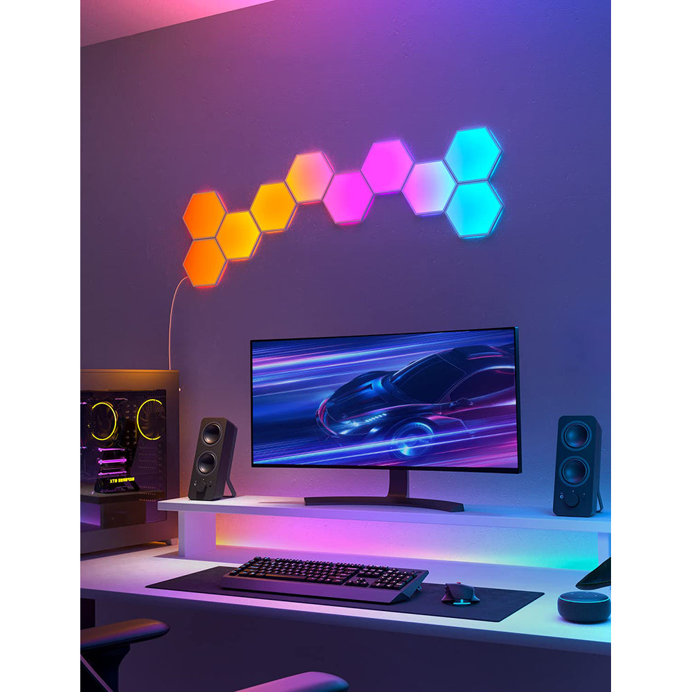 Govee Glide Hexa Light Panels Pack of 10 - Multicolour | B6061201-OF-UK from Govee - DID Electrical