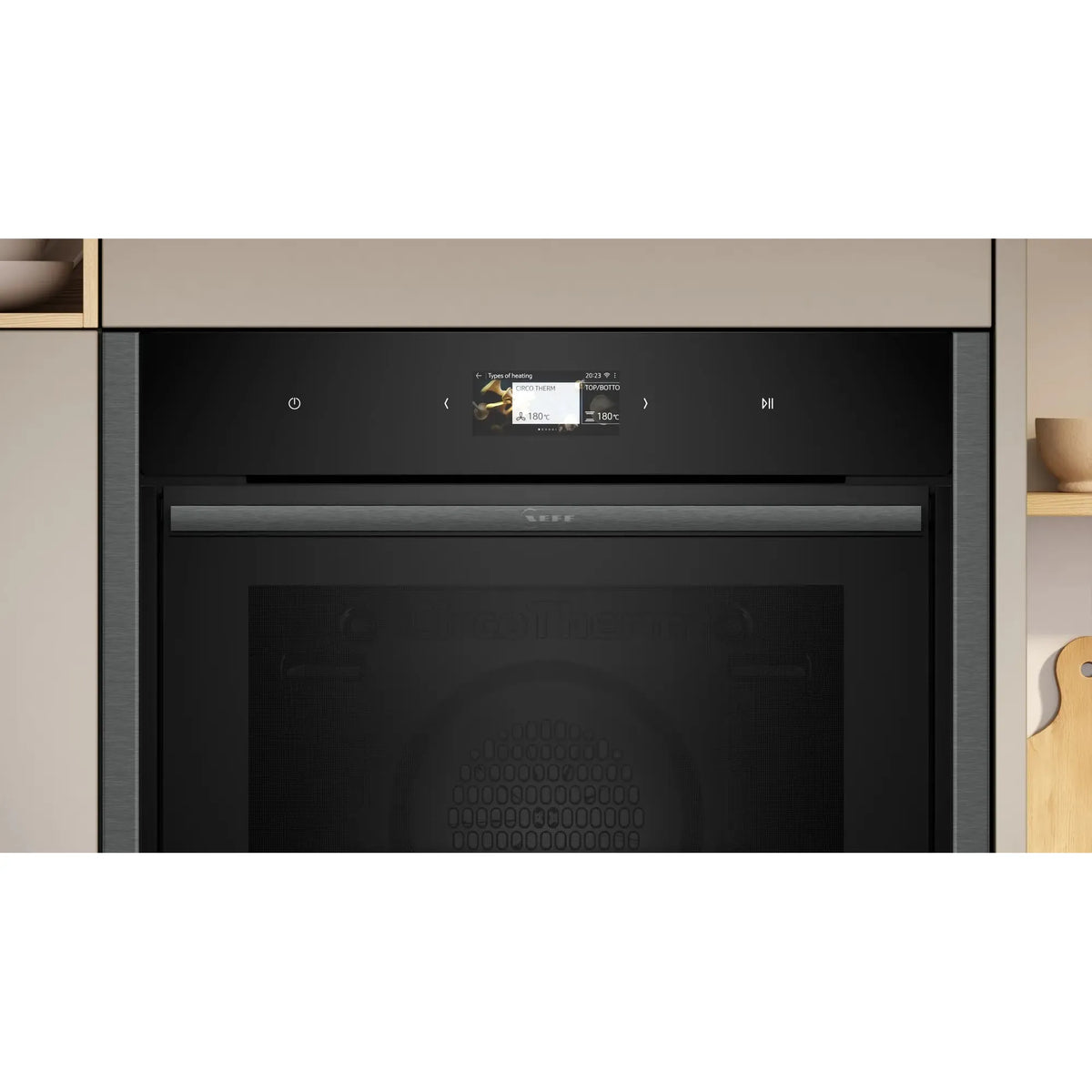 Neff N90 71L Built-In Electric Single Oven - Graphite Grey | B64CS51G0B from Neff - DID Electrical