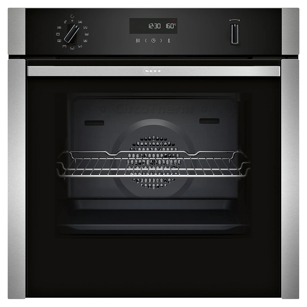 Neff N 50 72L Built-In Multifunction Electric Single Oven - Stainless Steel | B6ACH7AN7B from Neff - DID Electrical