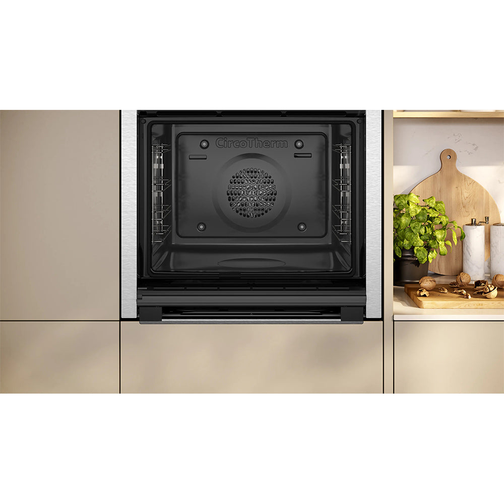 Neff N 50 72L Built-In Multifunction Electric Single Oven - Stainless Steel | B6ACH7AN7B from Neff - DID Electrical