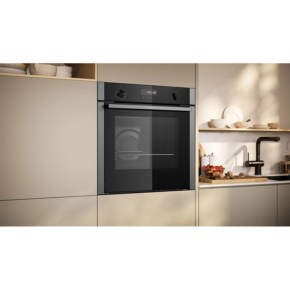 Neff N 50 72L Built-In Multifunction Electric Single Oven - Stainless Steel | B6ACH7AN7B from Neff - DID Electrical