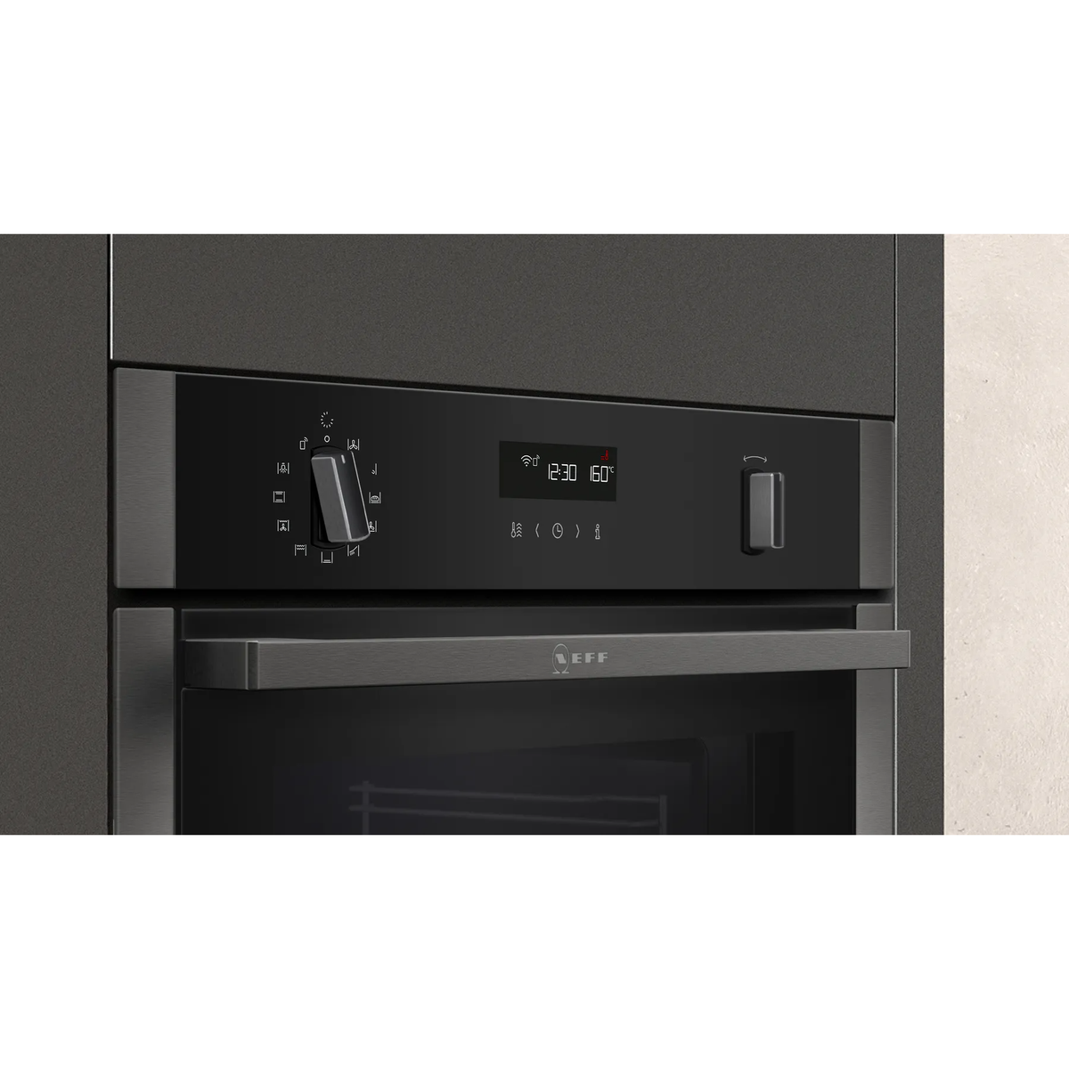 Neff N50 71L Built-In Electric Single Oven - Graphite Grey | B6ACH7HG0B from Neff - DID Electrical