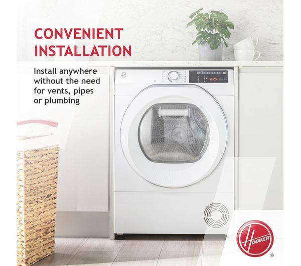 Hoover 7KG Built-In Heat Pump Tumble Dryer - White | BATD H7A2TCE-80