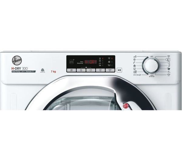 Hoover 7KG Built-In Heat Pump Tumble Dryer - White | BATD H7A2TCE-80