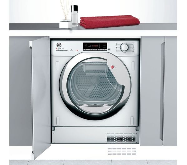 Hoover 7KG Built-In Heat Pump Tumble Dryer - White | BATD H7A2TCE-80