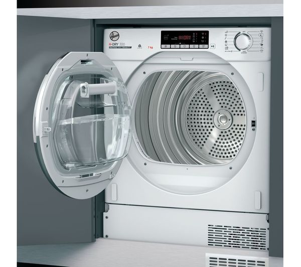 Hoover 7KG Built-In Heat Pump Tumble Dryer - White | BATD H7A2TCE-80