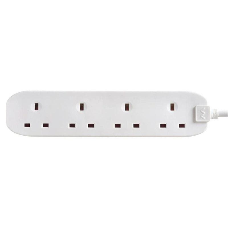 Masterplug 13A 4 Socket Extension Lead - White | BFG5N-MP from Masterplug - DID Electrical