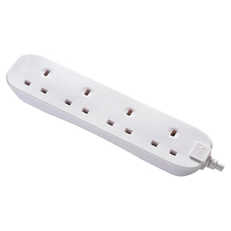 Masterplug 13A 4 Socket Extension Lead - White | BFG5N-MP from Masterplug - DID Electrical
