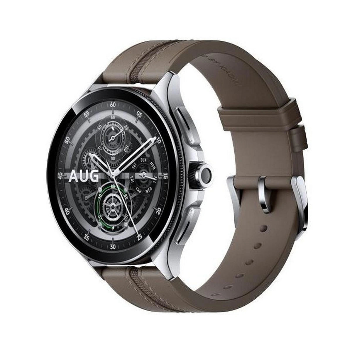 Xiaomi Watch 2 Pro Smart Watch with Brown Leather Strap - Silver | BHR7216GL from Xiaomi - DID Electrical