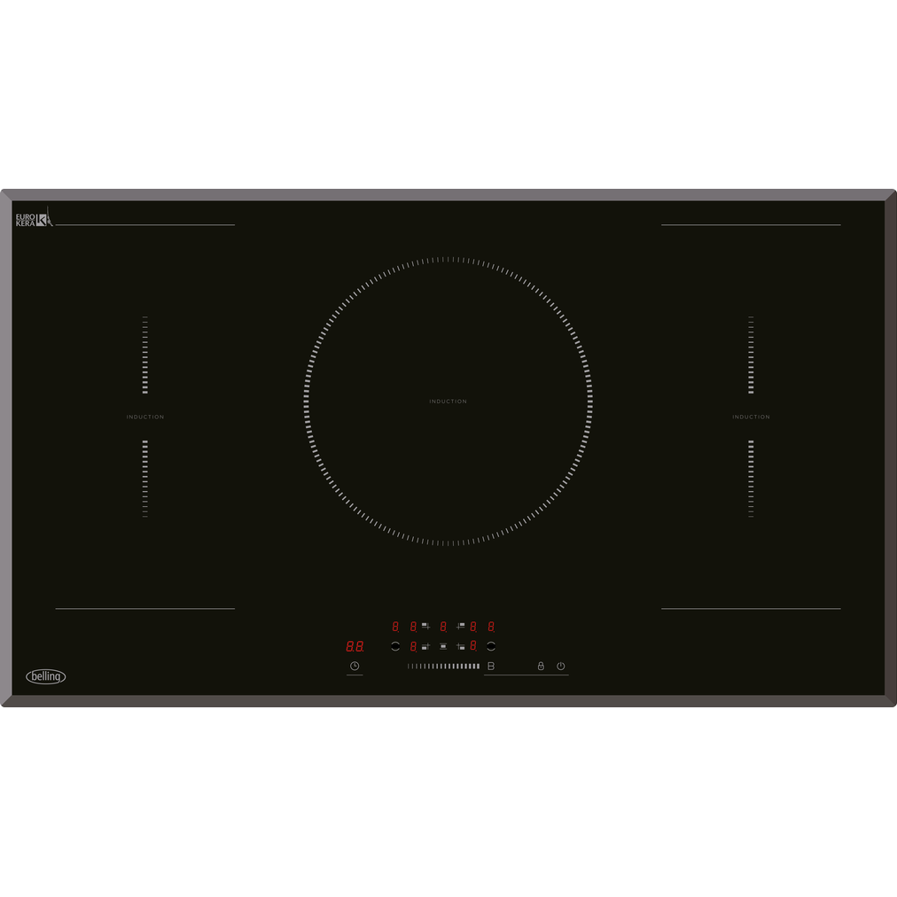 Belling 90CM 5 Zone Induction Hob - Black | BIH90TB from Belling - DID Electrical