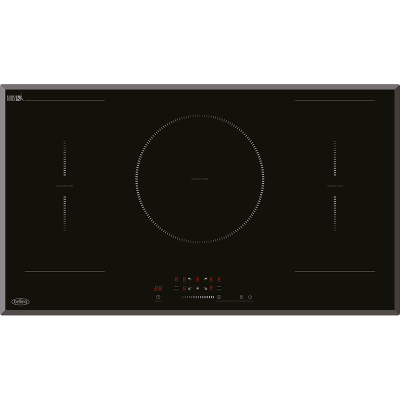 Belling 90cm 5 Zone Induction Hob - Black | BIH90TB from Belling - DID Electrical