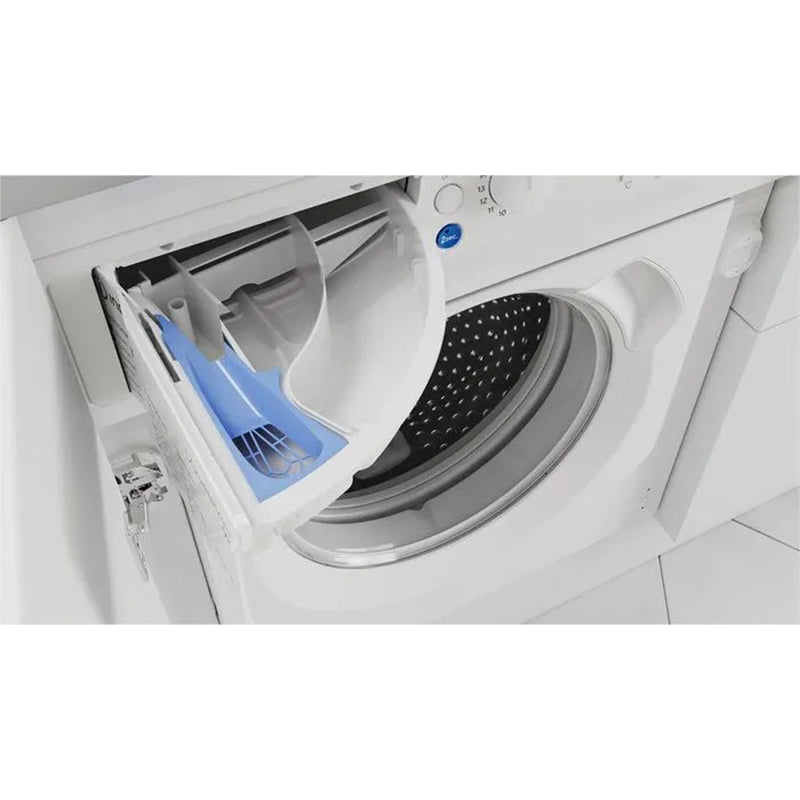 Indesit 8/6KG 1351 Spin Built-In Washer Dryer - White | BIWDIL861485UK from Indesit - DID Electrical