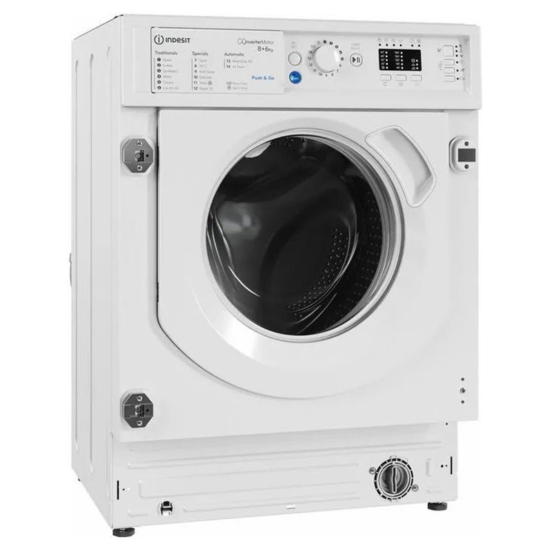 Indesit 8/6KG 1351 Spin Built-In Washer Dryer - White | BIWDIL861485UK from Indesit - DID Electrical