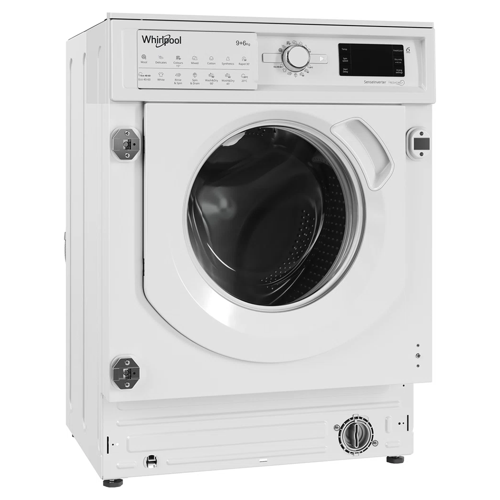 Whirlpool 9KG/6KG 1400 Spin Built-In Washer Dryer - White | BIWDWG961485UK from Whirlpool - DID Electrical