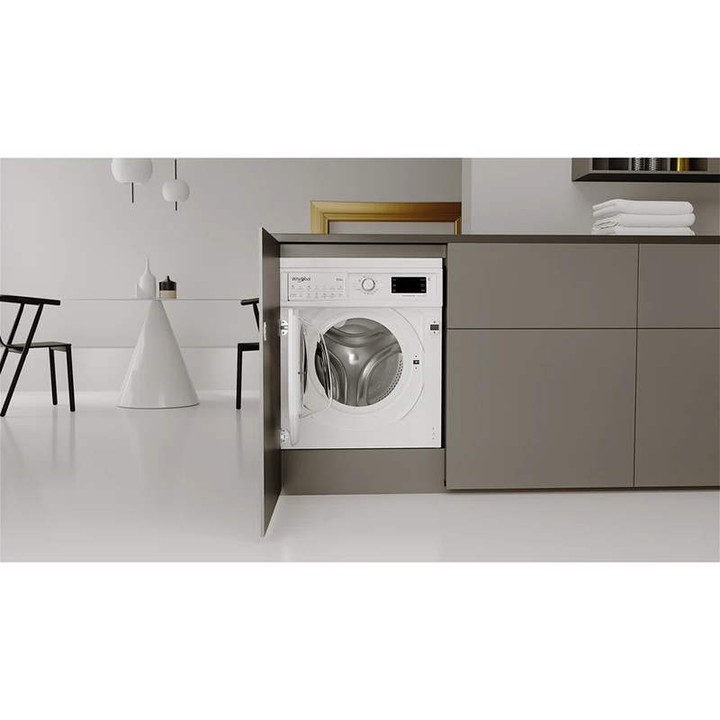 Whirlpool 9KG/6KG 1400 Spin Built-In Washer Dryer - White | BIWDWG961485UK from Whirlpool - DID Electrical