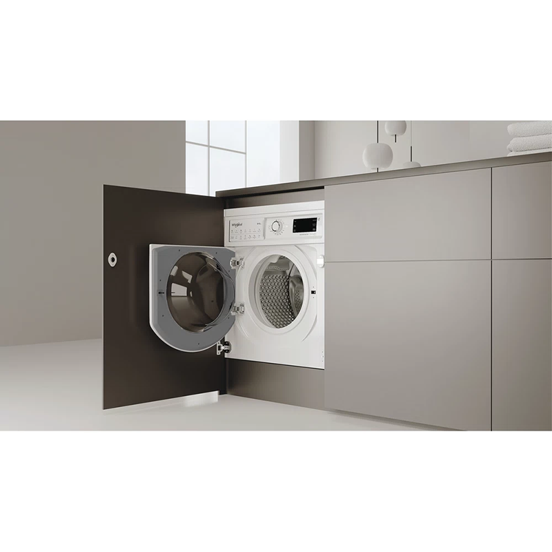 Whirlpool 9KG/6KG 1400 Spin Built-In Washer Dryer - White | BIWDWG961485UK from Whirlpool - DID Electrical