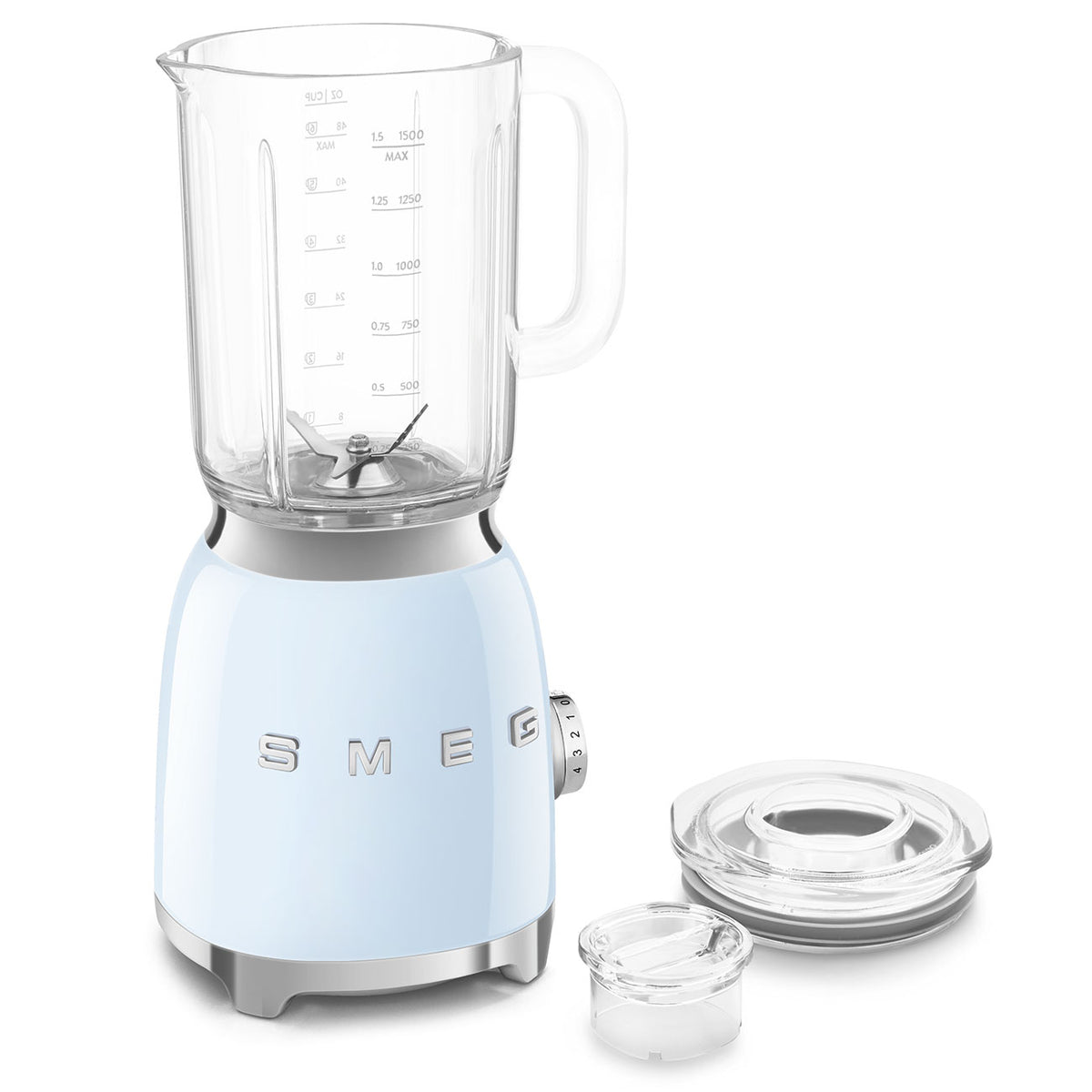 Smeg 50&#39;s Style 800W Tabletop Blender - Pastel Blue | BLF03PBUK from Smeg - DID Electrical