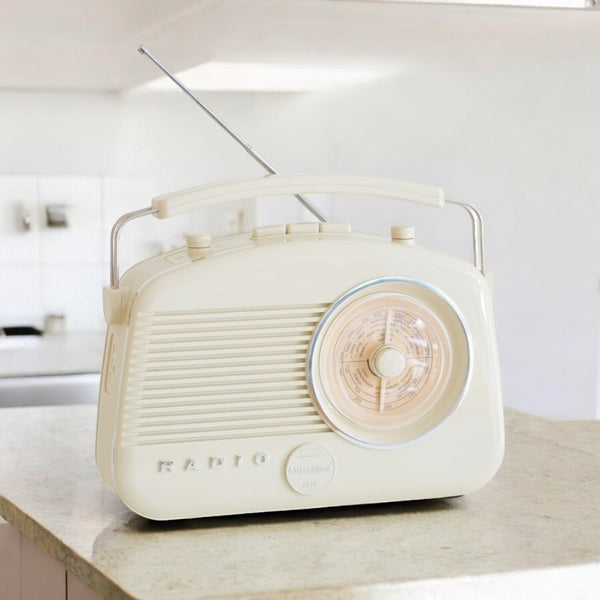 Steepletone Brighton FM/MW/LW Portable Retro Radio - Cream | BRIGHTONBGE from Steepletone - DID Electrical