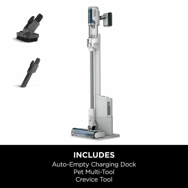 Shark Cordless Stick Vacuum Cleaner With Auto Empty System - White &amp; Blue | BU3521UK from Shark - DID Electrical