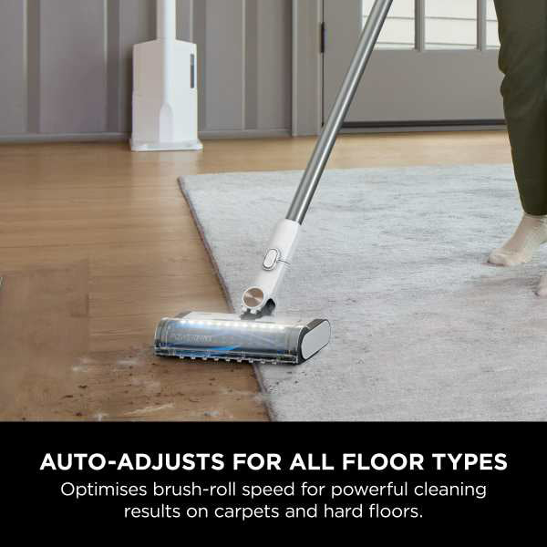 Shark Cordless Stick Vacuum Cleaner With Auto Empty System - White &amp; Blue | BU3521UK from Shark - DID Electrical