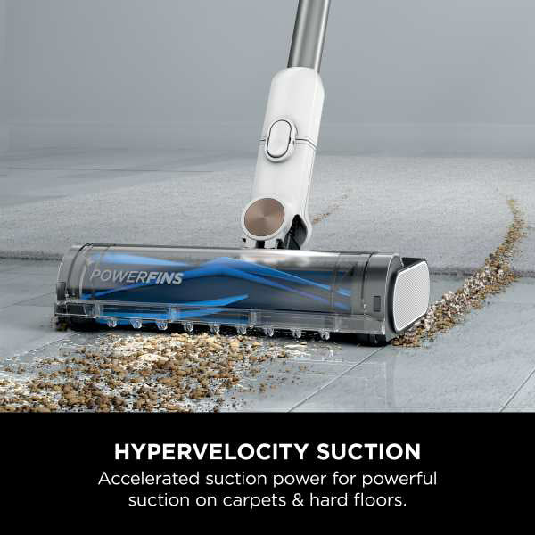 Shark Cordless Stick Vacuum Cleaner With Auto Empty System - White &amp; Blue | BU3521UK from Shark - DID Electrical