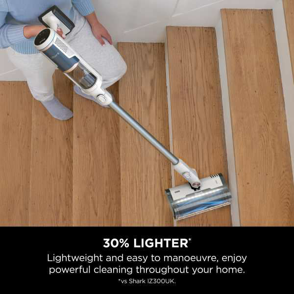 Shark Cordless Stick Vacuum Cleaner With Auto Empty System - White &amp; Blue | BU3521UK from Shark - DID Electrical