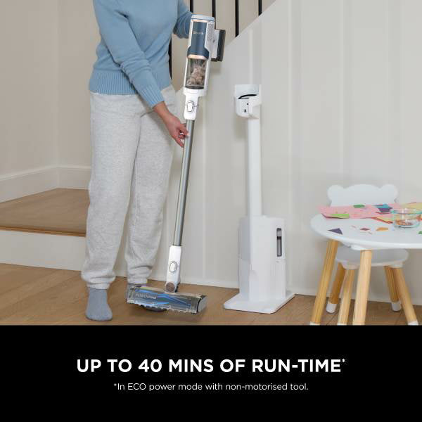 Shark Cordless Stick Vacuum Cleaner With Auto Empty System - White &amp; Blue | BU3521UK from Shark - DID Electrical