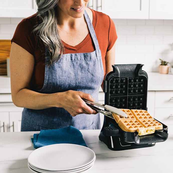 Ninja Belgian Waffle Maker - Black & Silver | BW1000UK