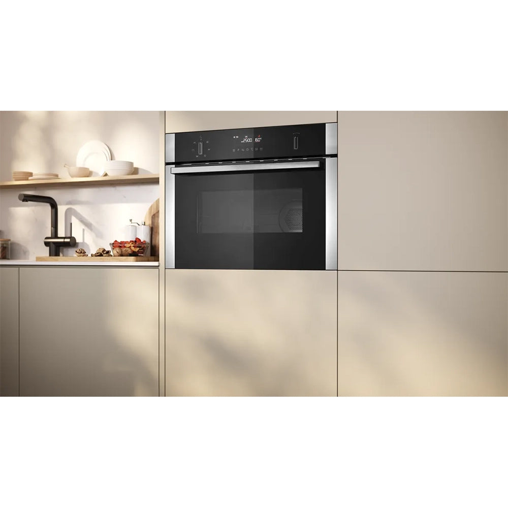 Neff N 50 Built-In Combi Microwave Oven with Hot Air - Stainless Steel | C1AMG84N1B from Neff - DID Electrical