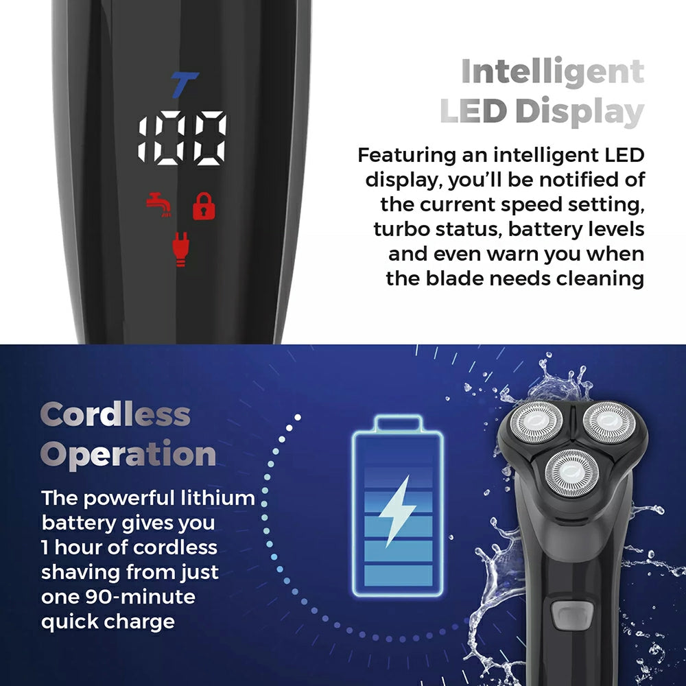 Carmen Professional IPX7 Rotary Shaver - Black | C81209 from Carmen - DID Electrical