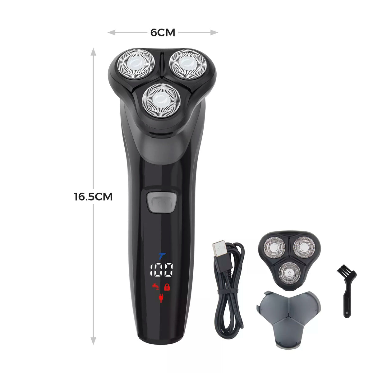 Carmen Professional IPX7 Rotary Shaver - Black | C81209 from Carmen - DID Electrical
