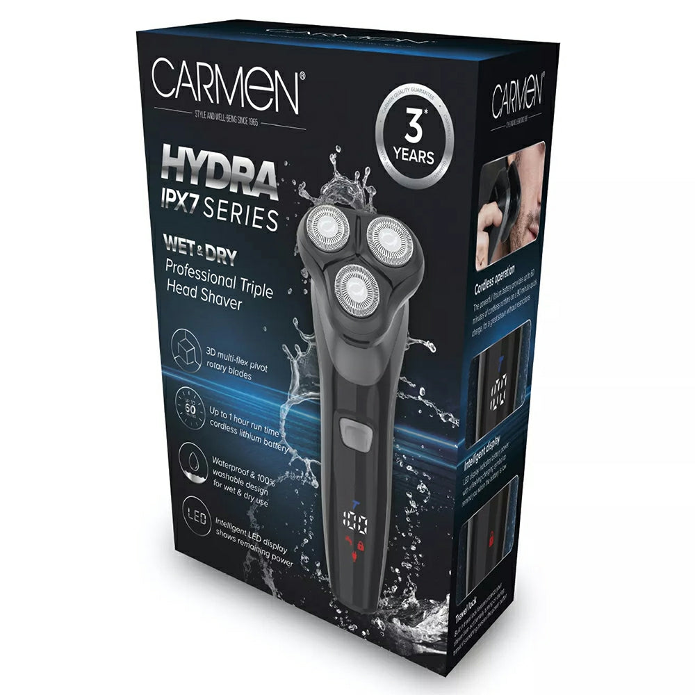 Carmen Professional IPX7 Rotary Shaver - Black | C81209 from Carmen - DID Electrical
