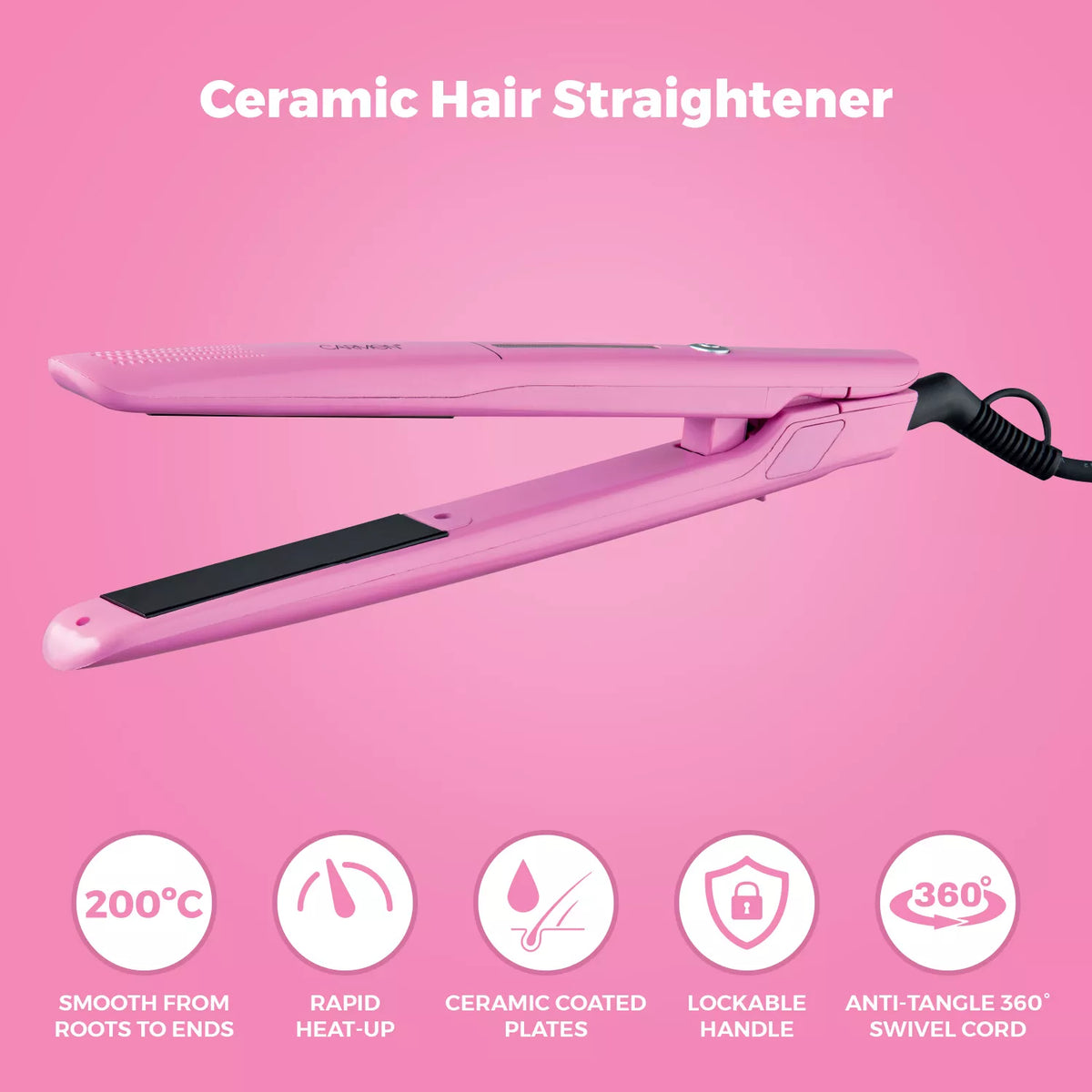 Carmen Hair Straightener - Pink | C81233PNK