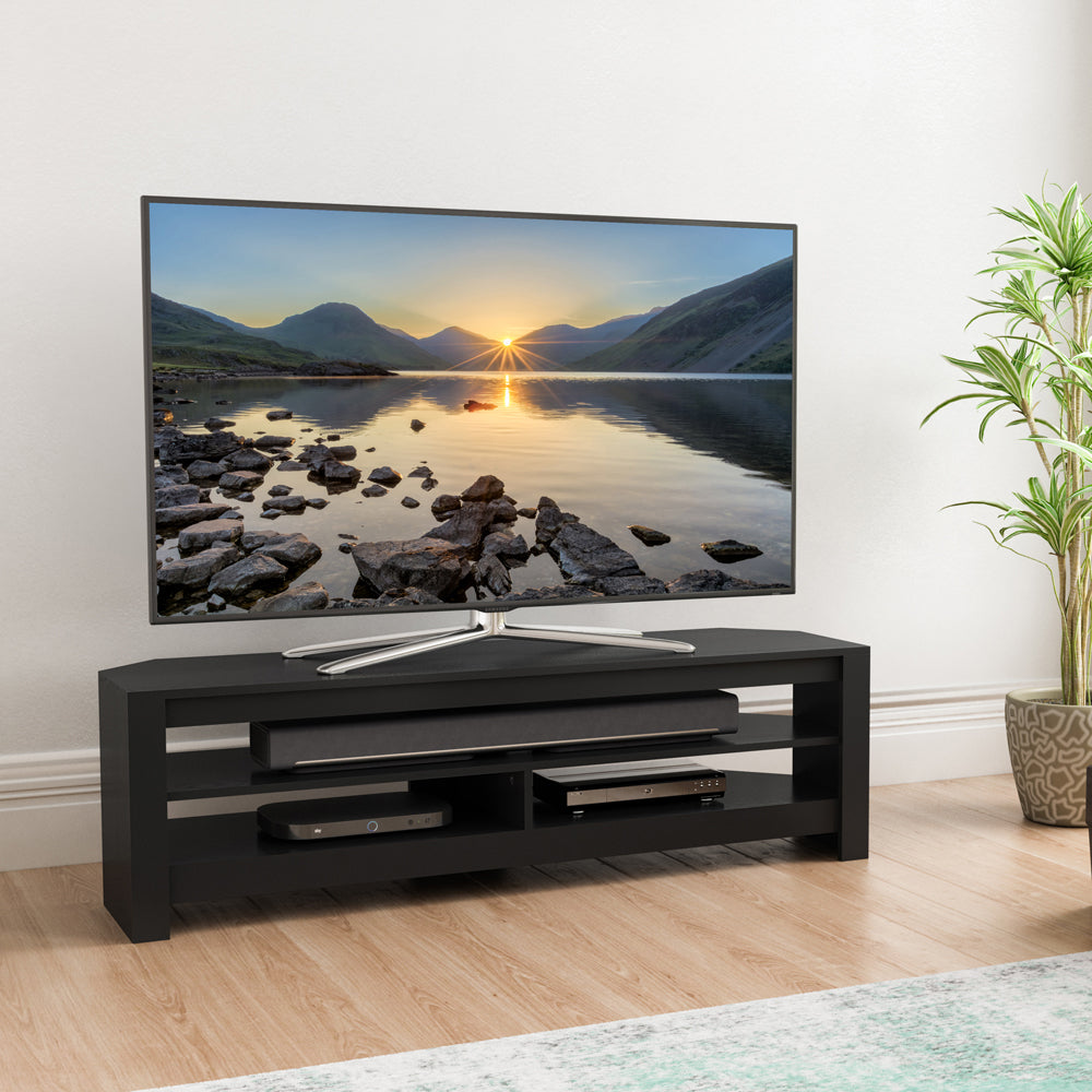 AVF Calibre TV Stand for 65" TV - Black Oak | CA140BO from AVF - DID Electrical