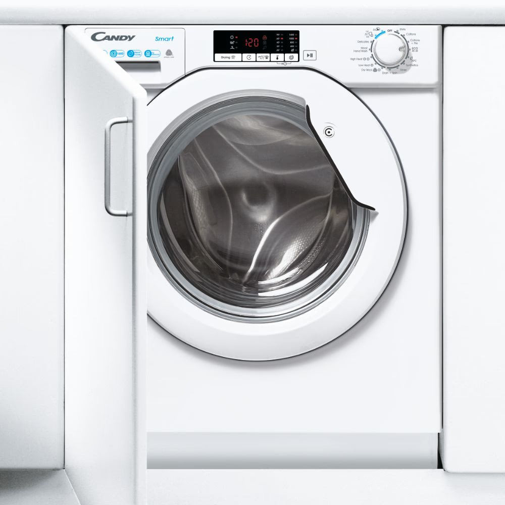 Candy 8/5KG 1400 Spin Built-In Washer Dryer - White | CBD485D2E180 from Candy - DID Electrical